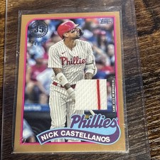 Topps 2024 Series 2 Nick Castellanos Phillies 1989 Relic Pink #89R2-NC 24/50