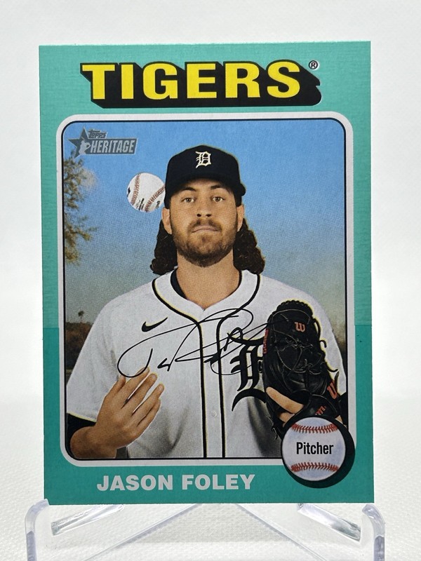 2024 Topps Heritage High Number - SP Jason Foley #718 Aqua Border (RC)