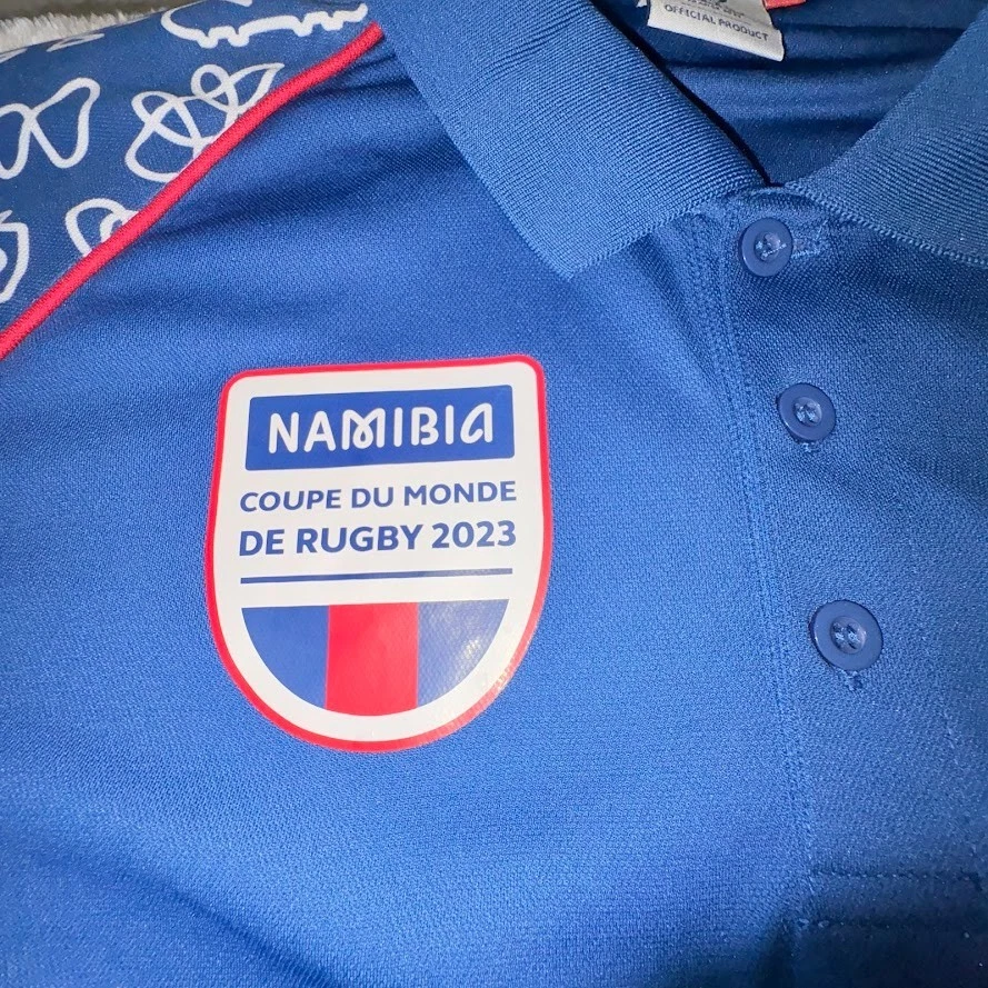 Camisa Polo Copa Mundial de Rugby Hombre XL Azul Francia 2023 Aficionado Deportivo Atlético Activo Foto 3 de 4