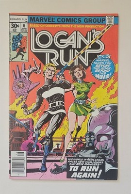 Logan's Run #6 - June 1977 - 1st SOLO THANOS STORY by Zeck - Paul GULACY cover
