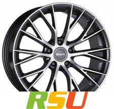 MAK München gun metallic mirror 8x18" ET35 LK5 112 ML 76 Alufelgen 18 Zoll