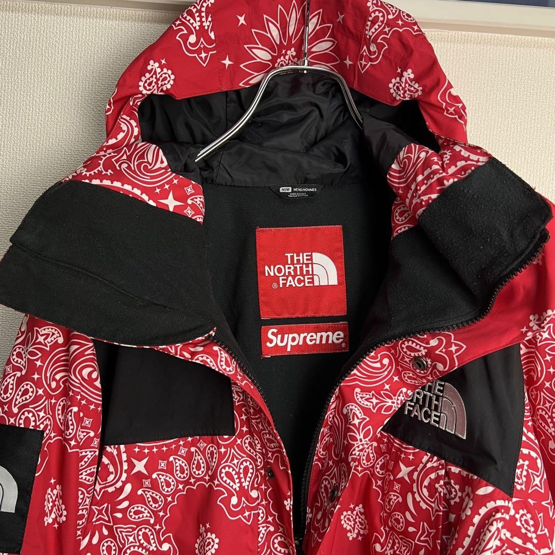 ジャケット・アウター Supreme North Face Bandana Mountain 14aw FW14 Supreme The North Face Bandana Mountain Jacket Navy