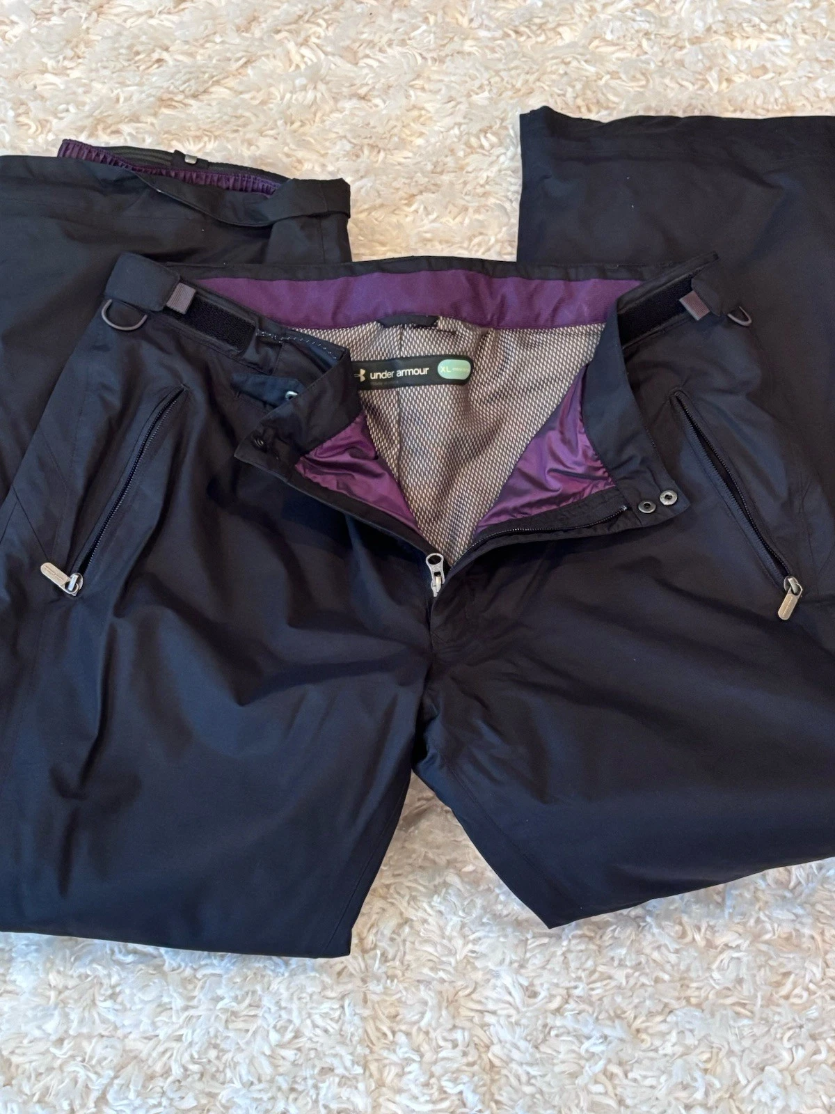Women’s Under Armour Insulated Ski Pants Snowboarding Sz XL BLACK