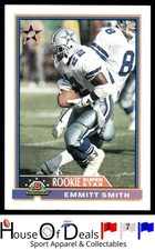 1991 Bowman #3a Emmitt Smith A* in copyright Cowboys Football card