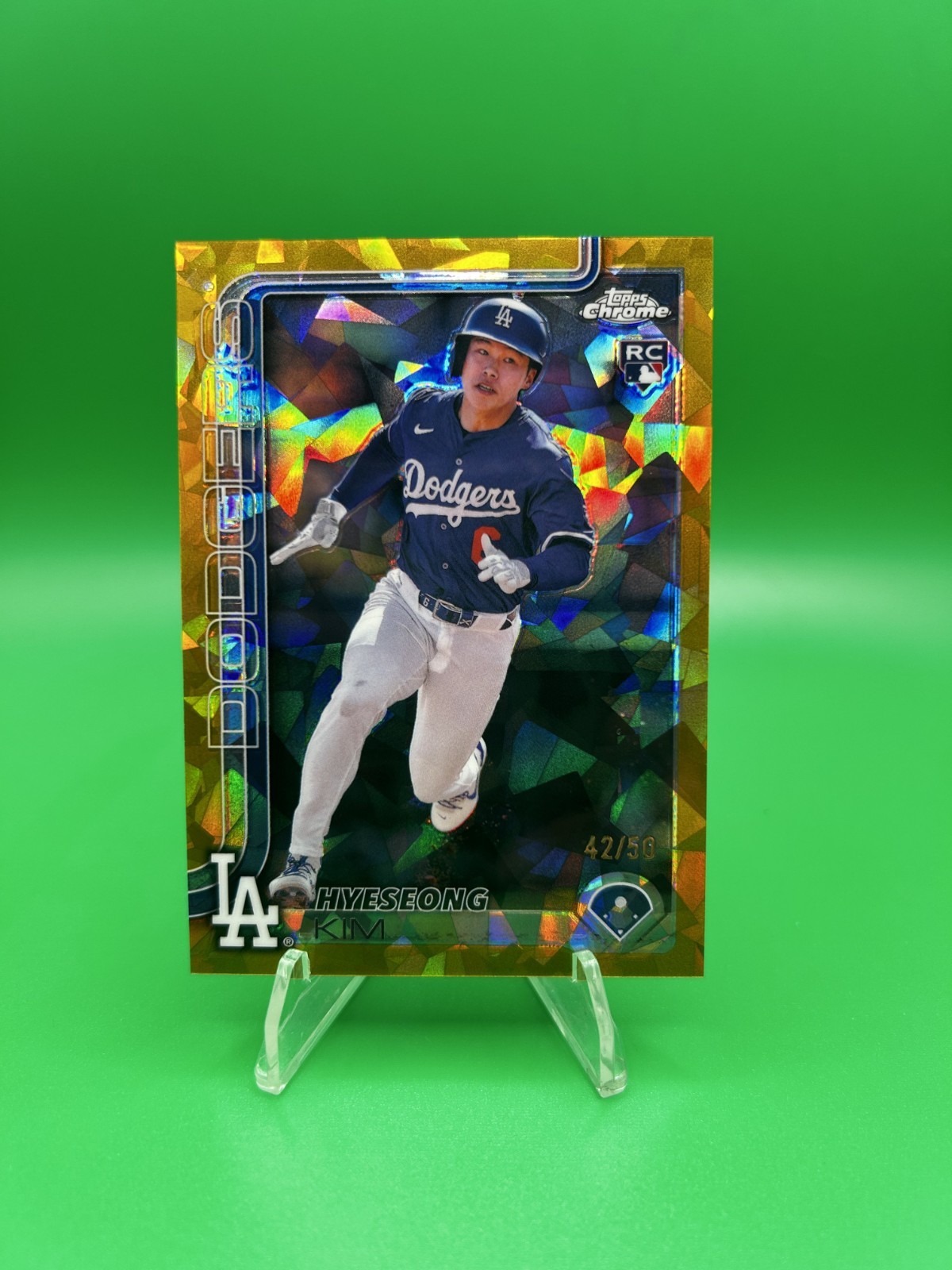 2025 Topps Chrome Sapphire Edition Hyeseong Kim #152 Gold /50 RC Rookie