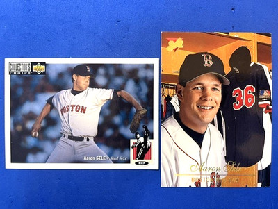 Aaron Sele 1994 UD Collector's Choice & 1994 Leaf Studio Baseball - Red Sox