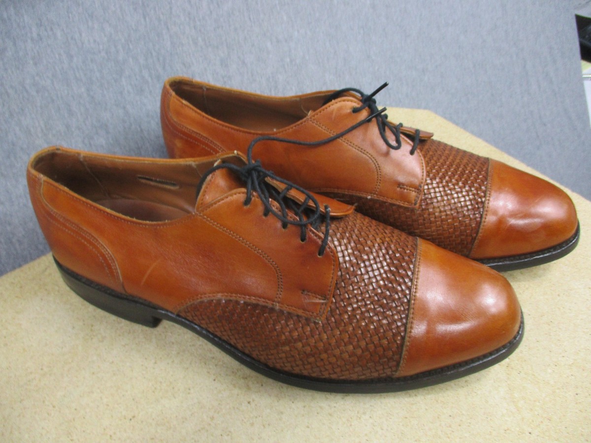 Allen Edmonds Lauderdale Shoes Mens Size 11.5 D Brown Woven 