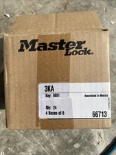 Master Lock 3ka0881 4 boxes of 6. 24 Locks In Total