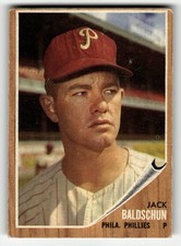 1962 Topps Jack Baldschun #46 Philadelphia Phillies ROOKIE LOW MID GRADE