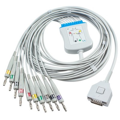 Compatible Fukuda ME Direct-Connect EKG Cable for Cardisuny, KP-500, KP-500D