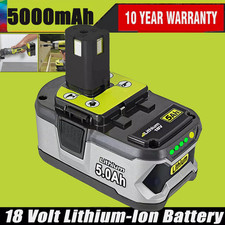 Battery P108 5.0Ah 18V Plus For RYOBI High Capacity 18 Volt Lithium-Ion New