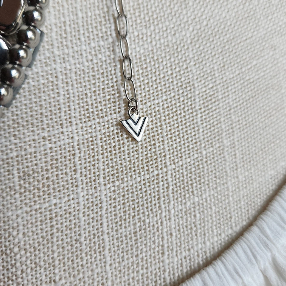 Silpada Sterling Silver "Hailstone" Hematite & Glass Multi 5 Strand Necklace 20" - Image 3 of 4