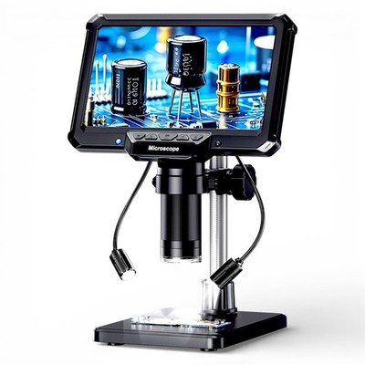 7'' Digital Soldering Microscope with Remote for Electronics Repair, 1200X IPS...