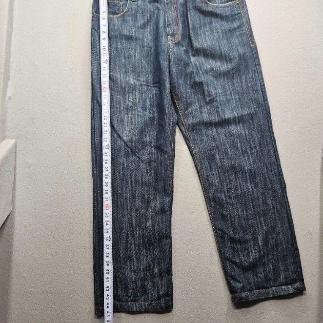 Pantalones de mezclilla azules para hombre Brooklyn Unlimited Co talla 40x32 calce relajado Foto 4 de 4