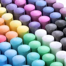 Sidewalk Chalk, 144 Pack 18 Colors Sidewalk Chalk Set For Kids Jumbo Chalk
