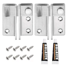 2Pcs Flip Latches, 1.8in Safety Door Lock Catch[Right Open, Silver]