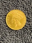 1878 $3 Indian Princess Head Gold United States Coin Grades XF