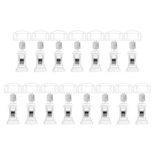 14 Pcs Clear Plastic Sign Holder Clips Holders Display Clamp Label