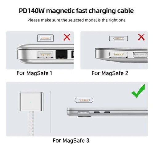 USB Typ C zu Magsafe 3 Magnetisches Ladekabel Laptop Ladekabel Konverter - Bild 6 von 10