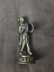 India Statue of Woman  (?) Vintage Brass Rare