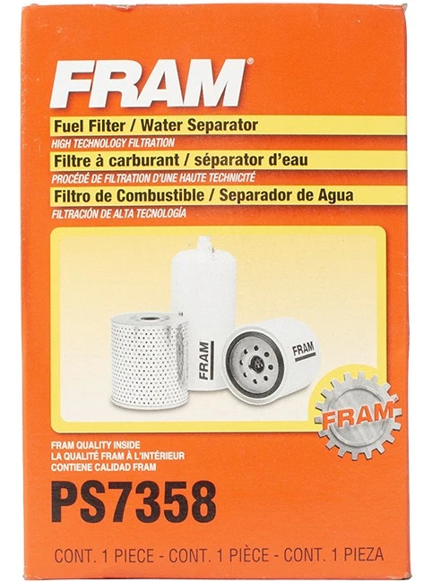 Filtro separador de agua combustible FRAM para camionetas 92-00 V8 serie 6,5 LGMC serie C/K PS7358 Foto 3 de 4