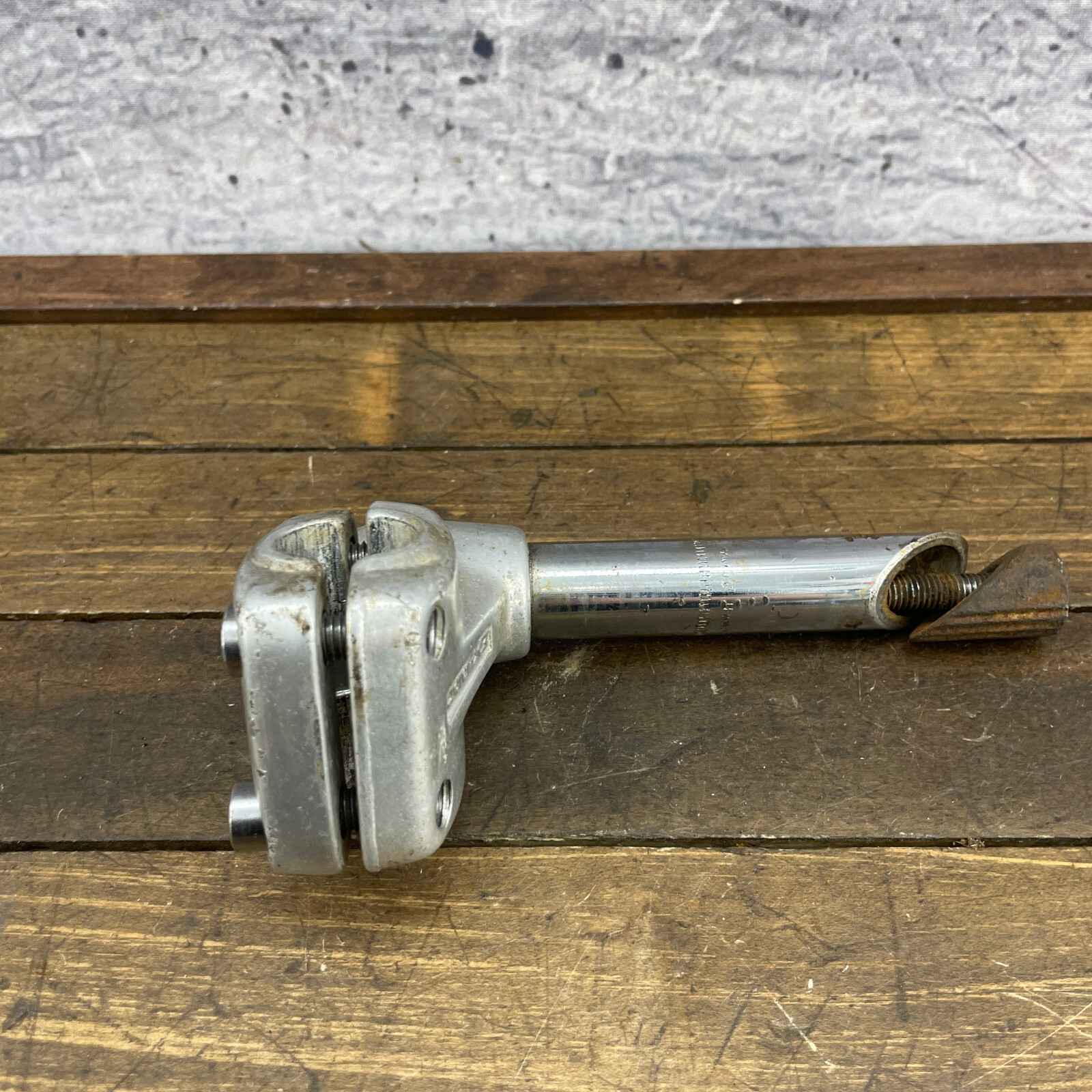 Vintage BMX Stem Old School BMX MX-550 Silver 80s Neck 21.1   Brute Style Alloy