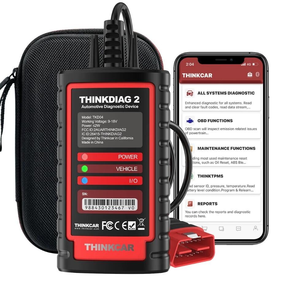 シークエンストナー×2 2026 THINKDIAG 2 Car OBD2 Scanner Bidirectional All System