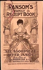 1903 Ransom's Family Receipt Book D. Ransom & Son BUFFALO NY Cookbook Premium