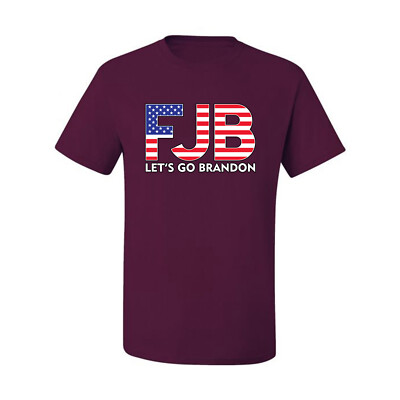FJB Lets Go Brandon USA Flag Men Graphic Tshirt