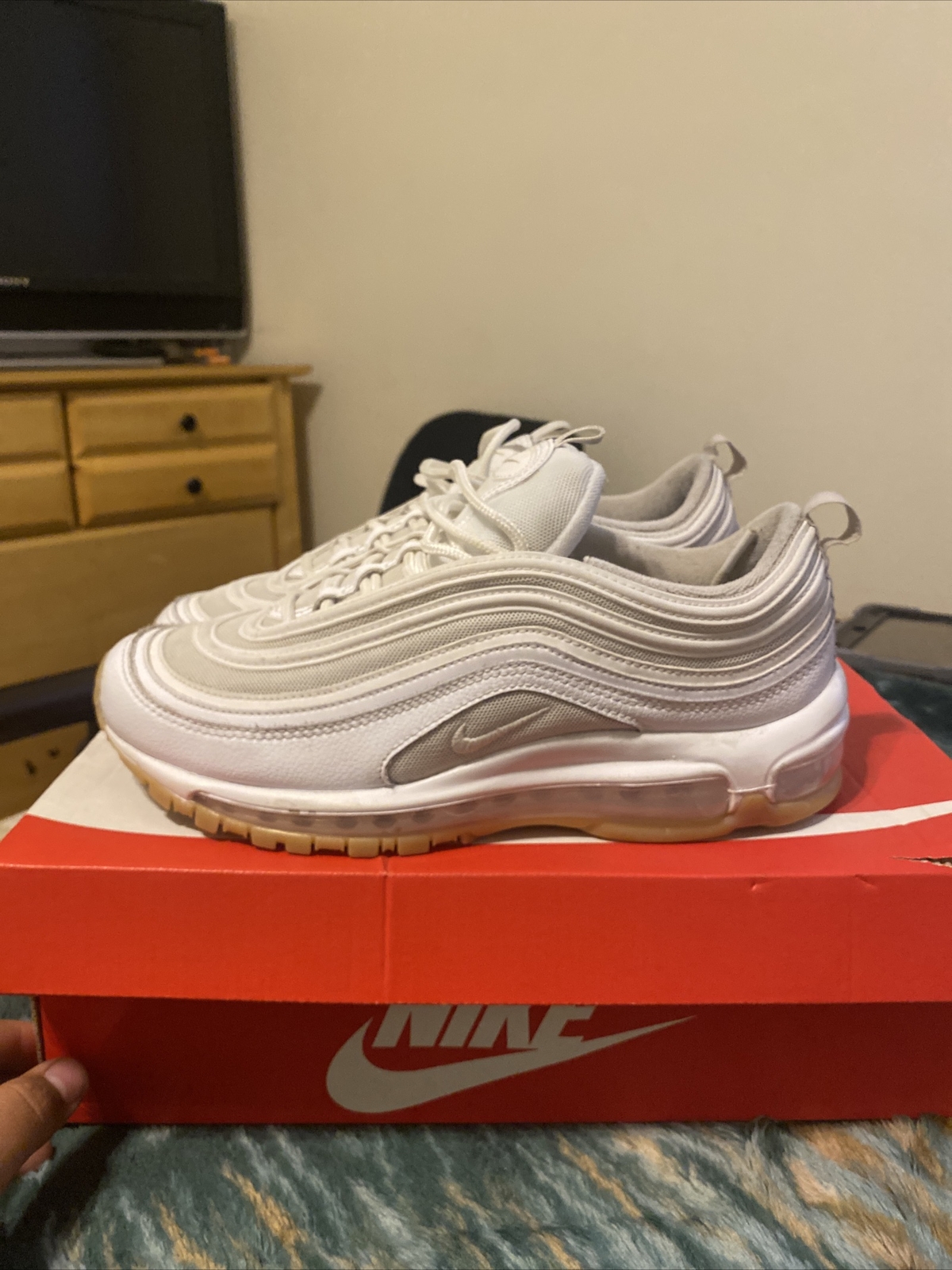 nike air max 97 mens triple white