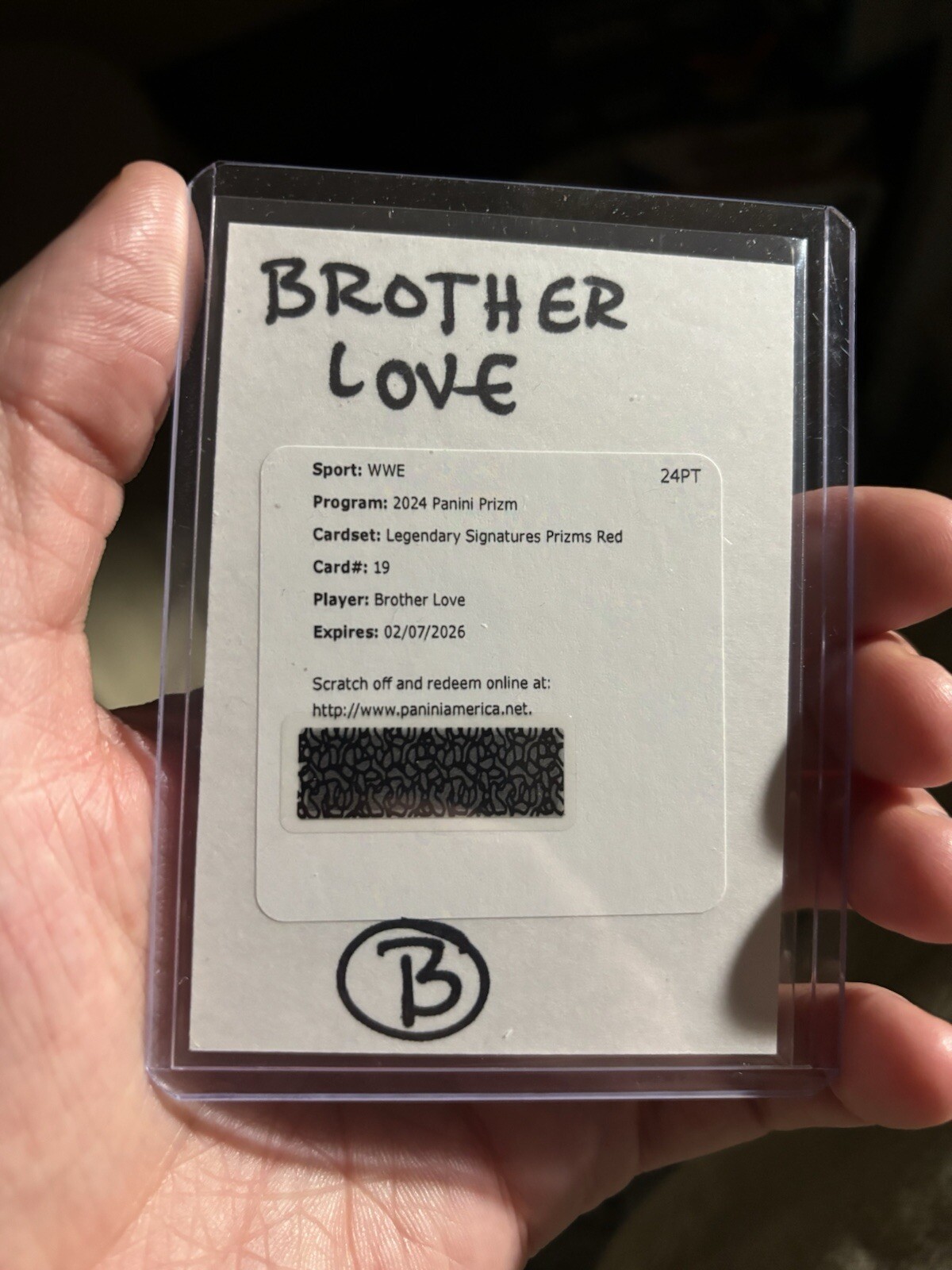 WWE Legend Brother Love Redemption AUTO. Red Prizms Signature. Expiry 02/07/2026