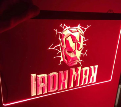 Ironman Superhero logo LED Neon Light Sign for Game Room Bar Party Cinema Store