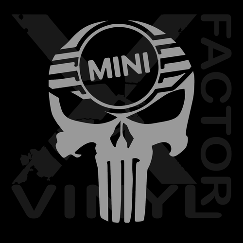 Mini Punishment Skull Vinyl Decal Cooper Clubman 14 colors 3 size John Works - Picture 15 of 26