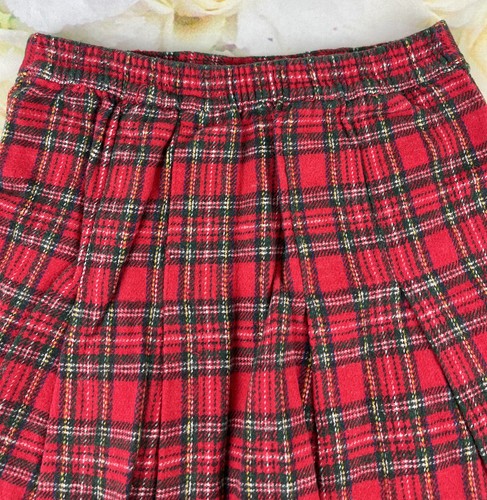 TARTAN Plaid Skirt Girls Size 5 Kids Headquarters Christmas School Uniform - Picture 7 of 7