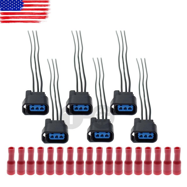 6PCS Coil Pack Ignition Connector Plug For Honda Accord Odyssey Pilot