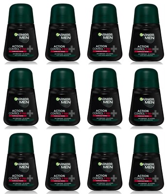 12x Garnier Men Mineral Action Control 96h Antitranspirant Deodorant Roll On Men