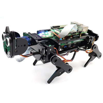 Programmierbarer Roboter Hund Kit für Raspberry Pi 4 B/3 B+/A+ - Gehen, Balancieren