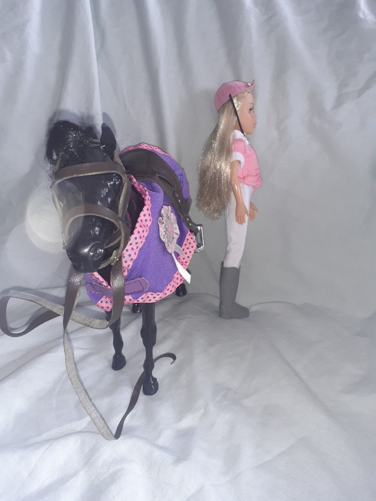 Chad Valley Pony Parade Cavallo Marrone e Bambola Action Figure Giocattolo Da Collezione