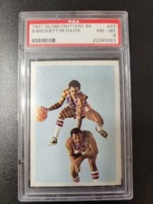 1971 Fleer Harlem Globetrotters 84 #37 Bill Meggett / Mel Davis PSA 8