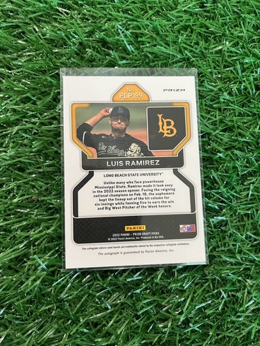 LUIS RAMIREZ SILVER PRIZM AUTOGRAPH CARD - LONG BEACH STATE UNIVERSARY! - Picture 3 of 3