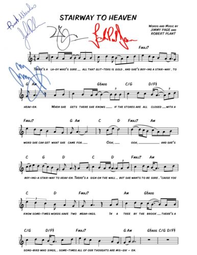 LED ZEPPELIN Autographed Album Cover Reprint. Frame Included. Make an offer! - Imagen 16 de 18