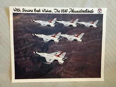 The US Air Force Paper Poster 14''x11'' With Sincere Best Wishes Thunderbirds 1991