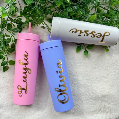 Personalisierter Becher/Kaltbecher 16 Unzen Mehrwegbecher Cold Cup mit Strohhalm & Deckel
