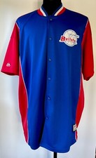 Hardwood Classics BALTIMORE BULLETS Snap Button-Down Warm-Up Jacket Size 2XL