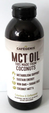 MCT Oil Liquid 100 Coconuts Metabolism Support Sugar Free Cafegenix Sealed