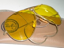 1950s 62MM VINTAGE B L RAY-BAN 12K GF KALICHROME BULLET HOLE SHOOTING SUNGLASSES