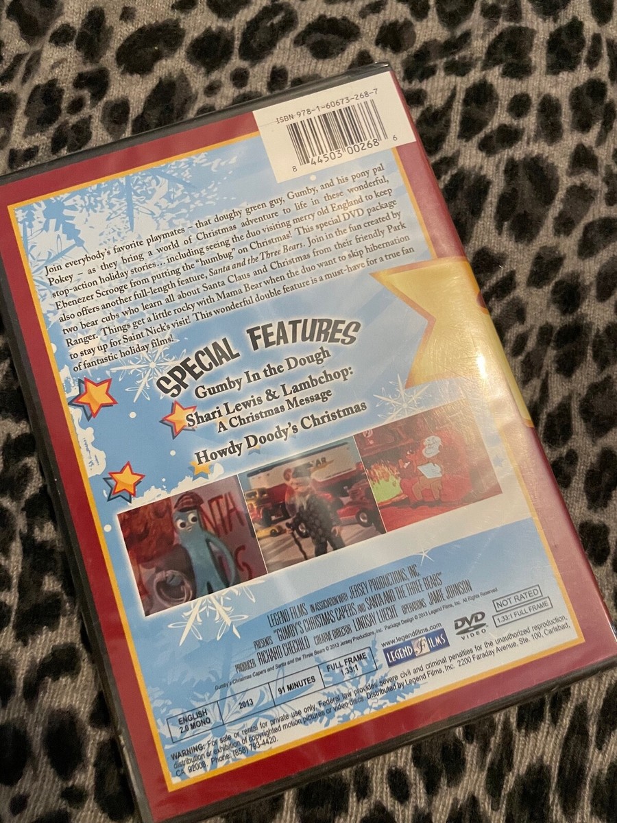 DVD Gumby's Christmas Capers NEW Santa and the three bears Gumby