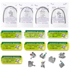 20xETERFANT Dental Ortho Bracket Beaces Standard/Super Elastic NiTi Arch Wires