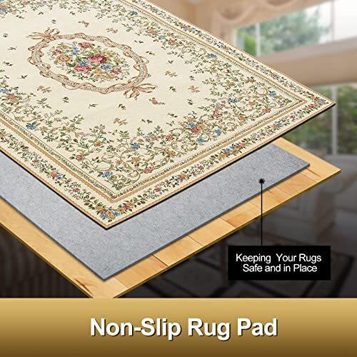 Ultra Premium Non Slip Felt Area Rug Pad, Thick Cushioned Gripper 2 x 3