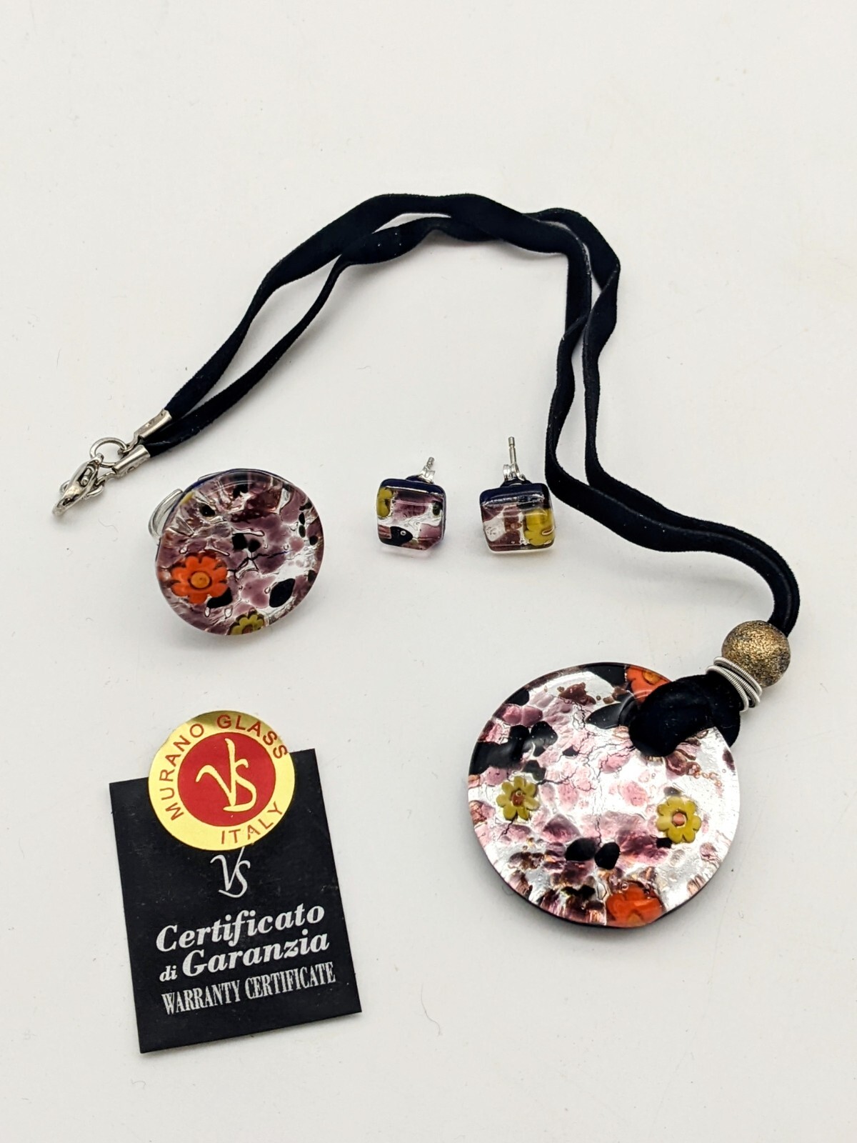 Murano Ring, Necklace, Earring Set - image 1